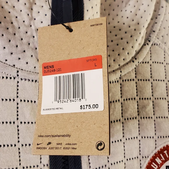 Nike White And Navy Olympic Full-Zip Jacket - Picture 2 of 5